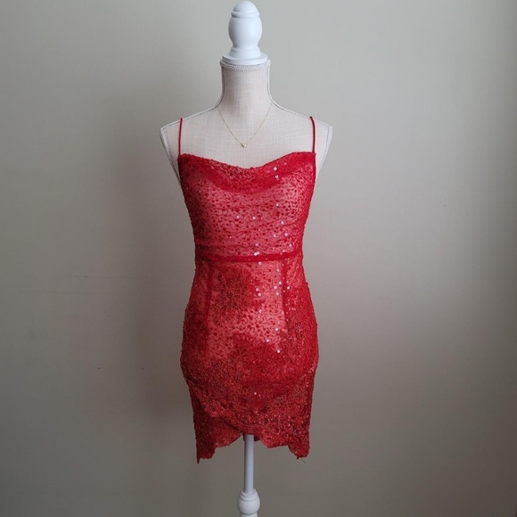 dyspnea Dresses & Skirts - Red Exquisite Sequin Dress